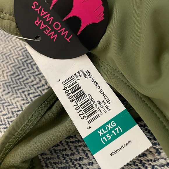 Super Cute Olive Green Swim Top - Picture 4 of 4